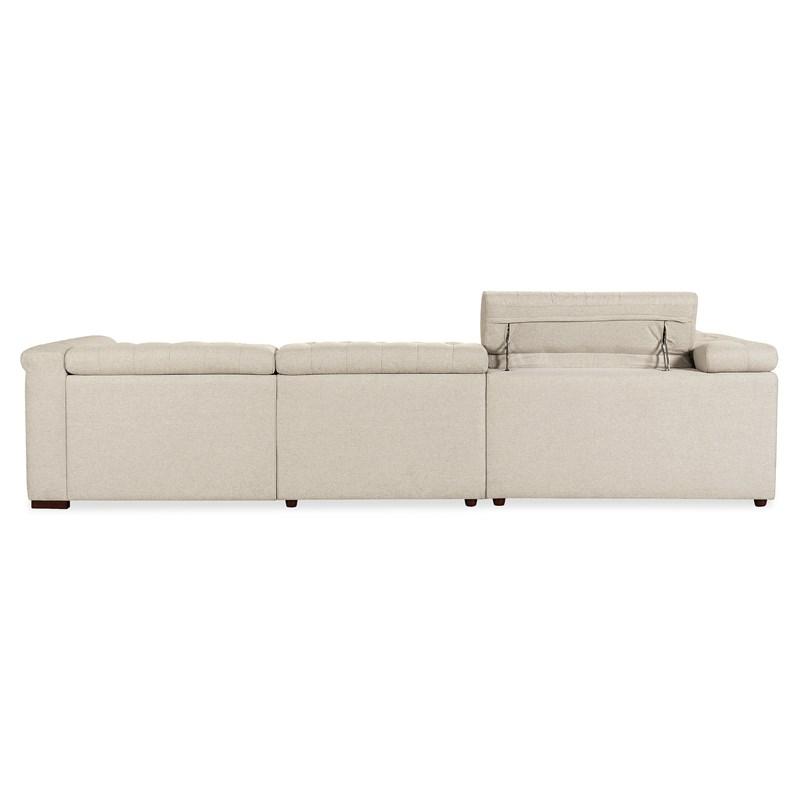 Large Picture of Hooker Furniture SS435-5PC3-414 Savion Deux 5 Seat Sectional with Three Power Recliners and Six Power Headrests