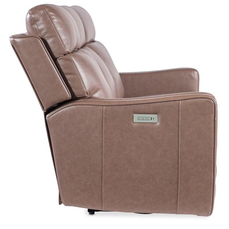 Large Picture of Hooker Furniture SS645-PHZL3-070 Twain Zero Gravity Power Sofa w/Power Headrest and Lumbar