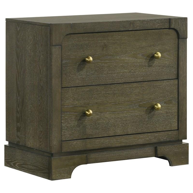 Coaster Furniture Gran Park 224932 2-Drawer Nightstand Bedside Table - Dark Cocoa