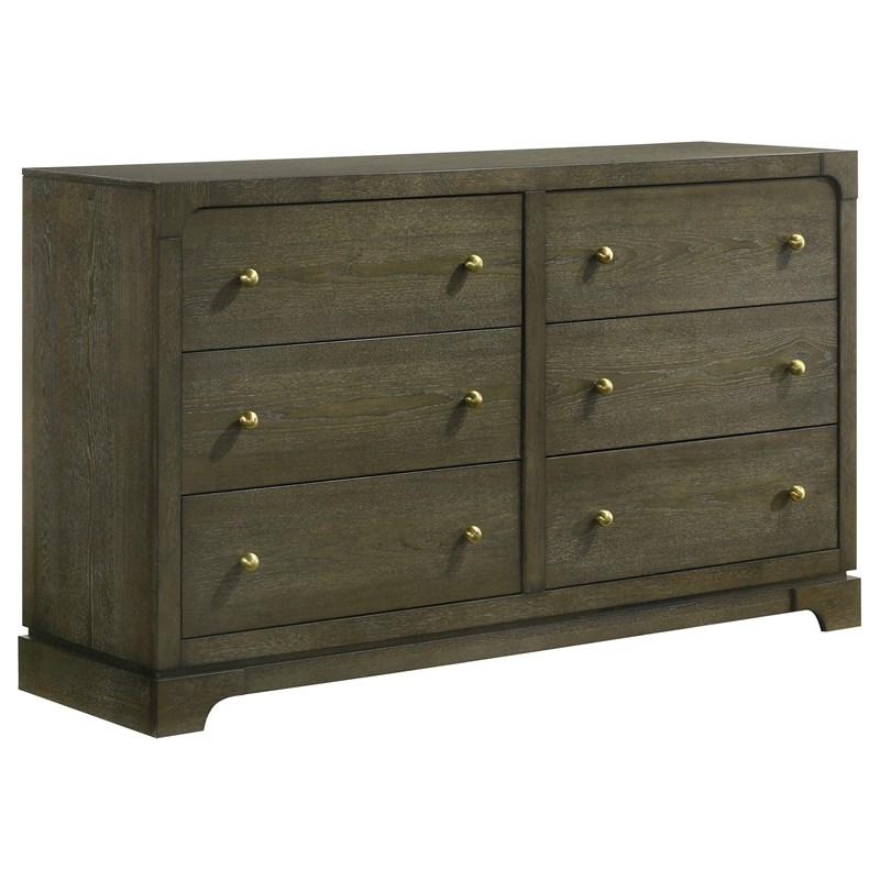 Coaster Furniture Gran Park 224933 6-Drawer Dresser Cabinet - Dark Cocoa