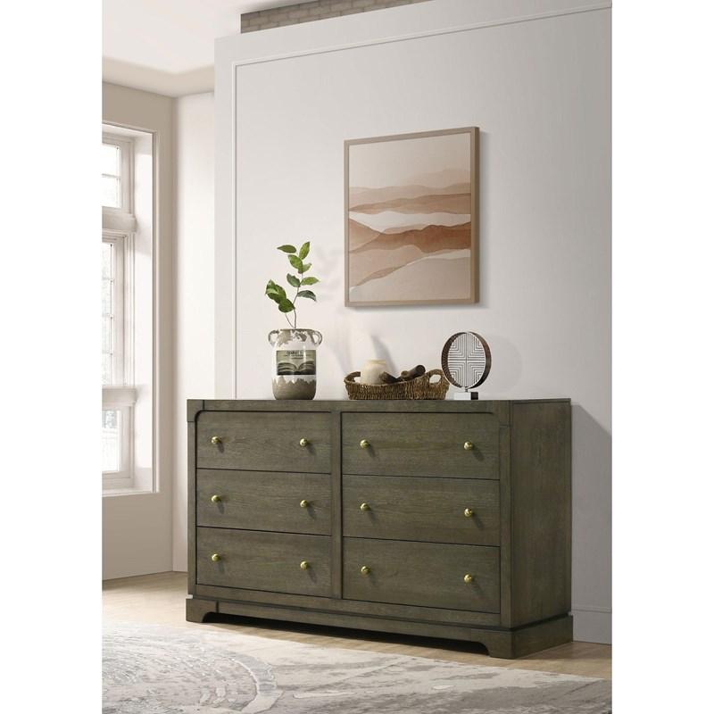 Large Picture of Coaster Furniture Gran Park 224933 6-Drawer Dresser Cabinet - Dark Cocoa