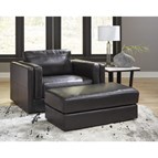 Signature Design by Ashley Amiata 57405U3 Oversized Chair and Ottoman