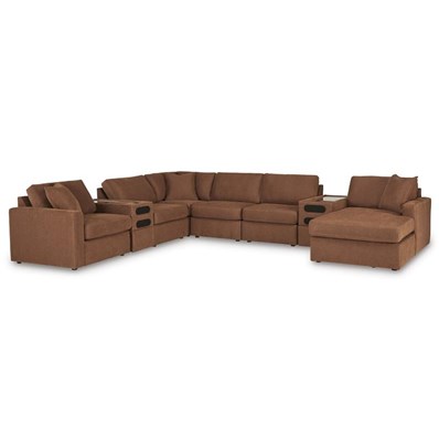Signature Design by Ashley Modmax 92102S48 8-PC Sectional with Chaise and Audio Consoles