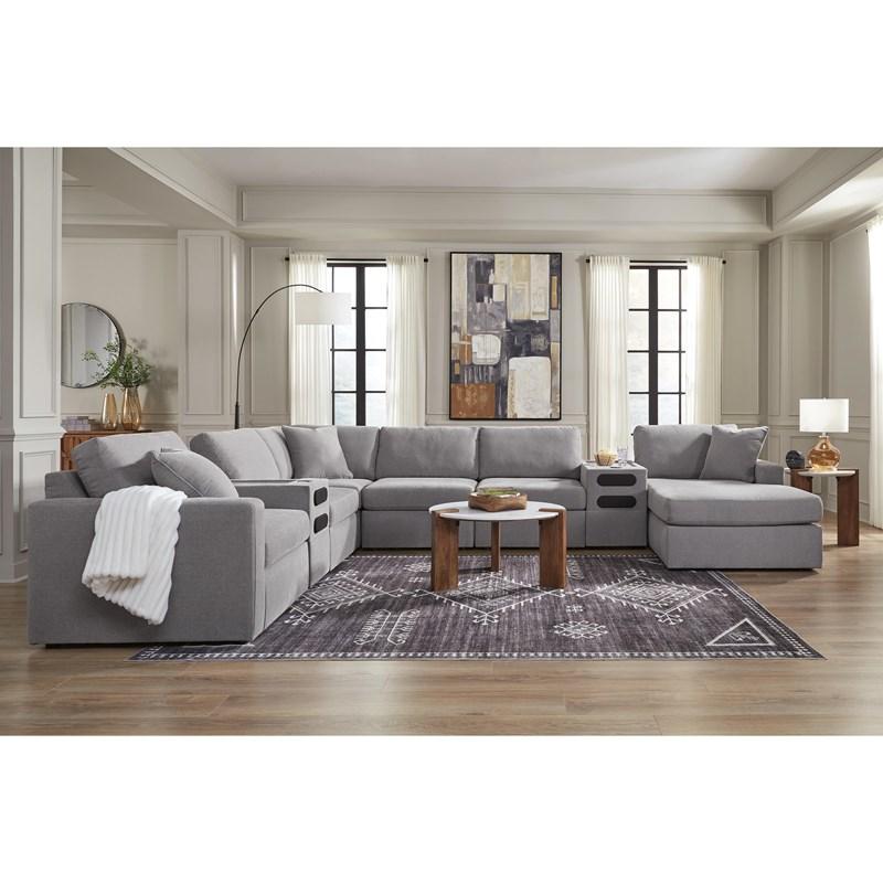 Large Picture of Signature Design by Ashley Modmax 92104S48 8 pc Sectional with Audio System and Chaise