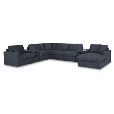 Signature Design by Ashley Modmax 92121S48 8-PC Sectional with Chaise and Audio Consoles