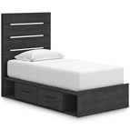Signature Design by Ashley Hollivern PCB2108B18 Twin Panel Bed with Storage