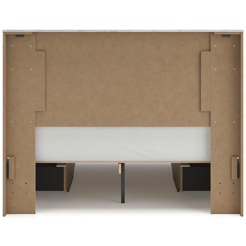 Large Picture of Signature Design by Ashley Lawroy B2310B43 Full Panel Bed with Storage