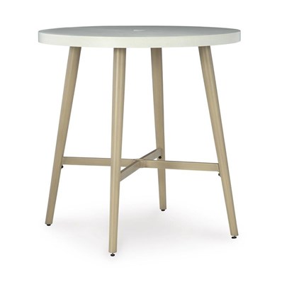 Signature Design by Ashley Seton Creek P798-613 Round Bar Table with Umbrella Option