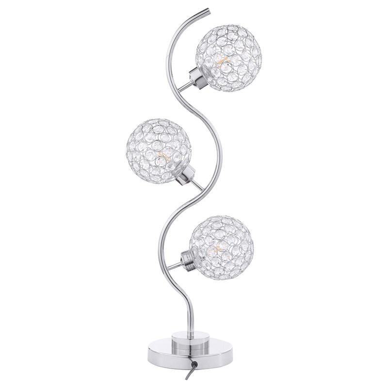 Large Picture of Coaster Furniture Amberley 920232 33-inch 3-light Curvy Metal Table Lamp - Silver