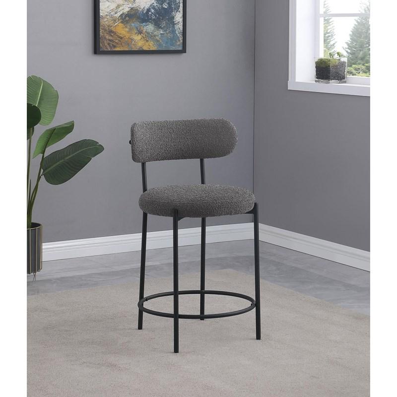 Large Picture of Coaster Furniture Viola 108198 Boucle Upholstered Counter Chair - Grey