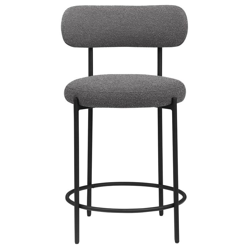 Large Picture of Coaster Furniture Viola 108198 Boucle Upholstered Counter Chair - Grey
