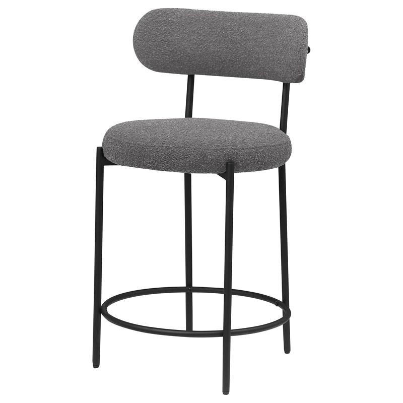 Large Picture of Coaster Furniture Viola 108198 Boucle Upholstered Counter Chair - Grey