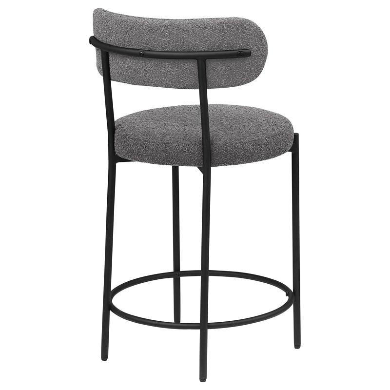 Large Picture of Coaster Furniture Viola 108198 Boucle Upholstered Counter Chair - Grey
