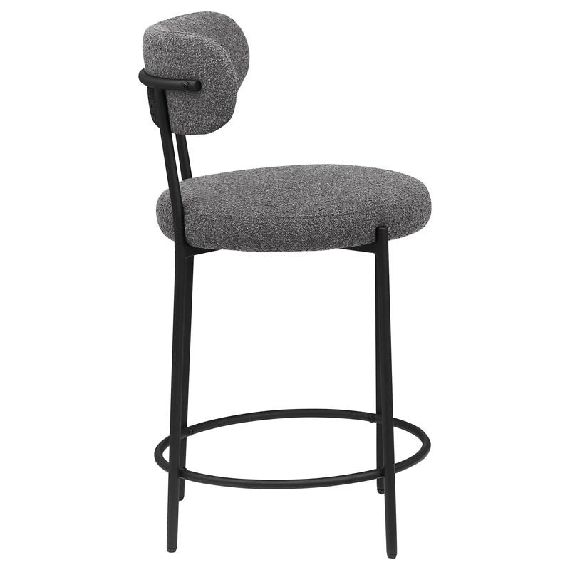 Large Picture of Coaster Furniture Viola 108198 Boucle Upholstered Counter Chair - Grey