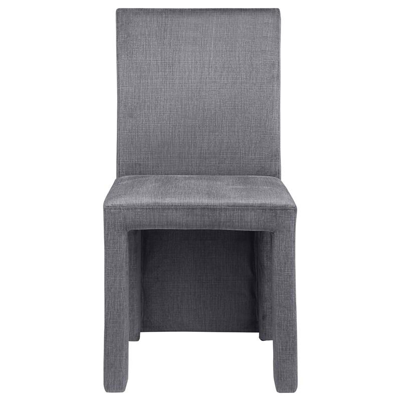 Large Picture of Coaster Furniture Tordera 108512 Velvet Upholstered Dining Side Chair - Grey