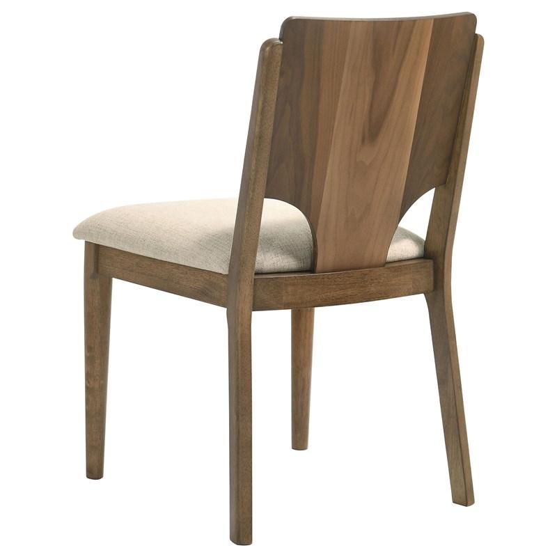 Large Picture of Coaster Furniture Crestmore 108572 Dining Chair - Upholstered Seat Walnut