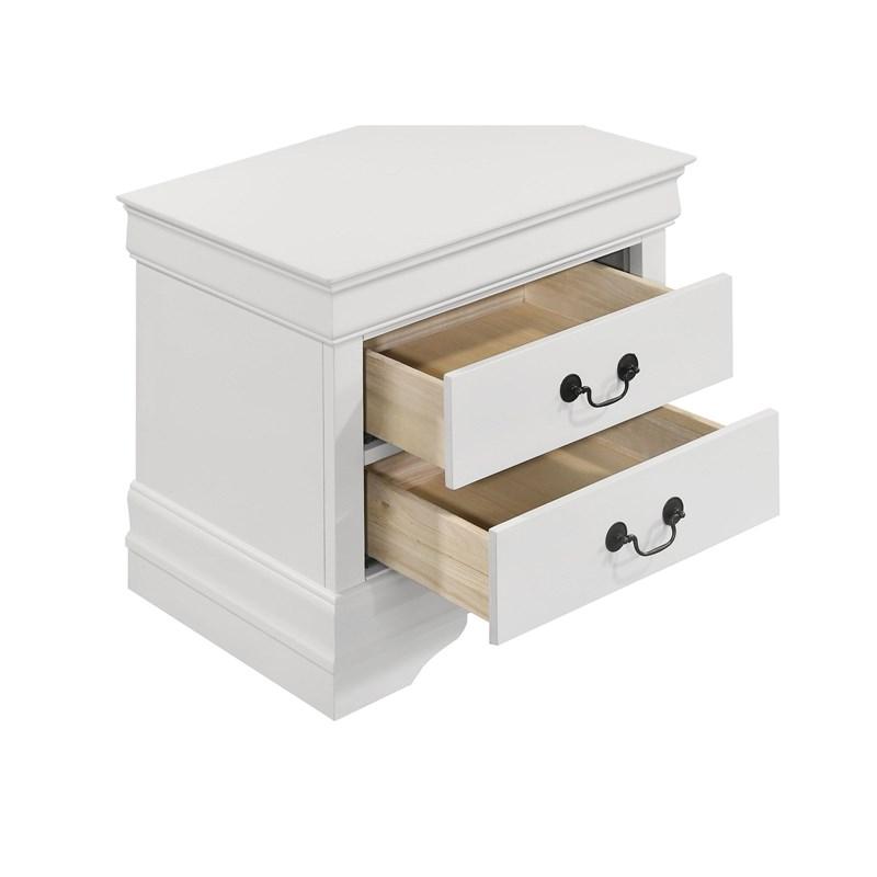 Large Picture of Coaster Furniture Louis Philippe 202442 2-Drawer Nightstand Bedside Table - White