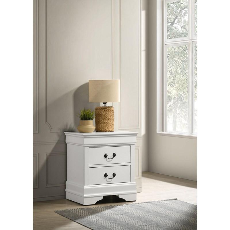 Large Picture of Coaster Furniture Louis Philippe 202442 2-Drawer Nightstand Bedside Table - White