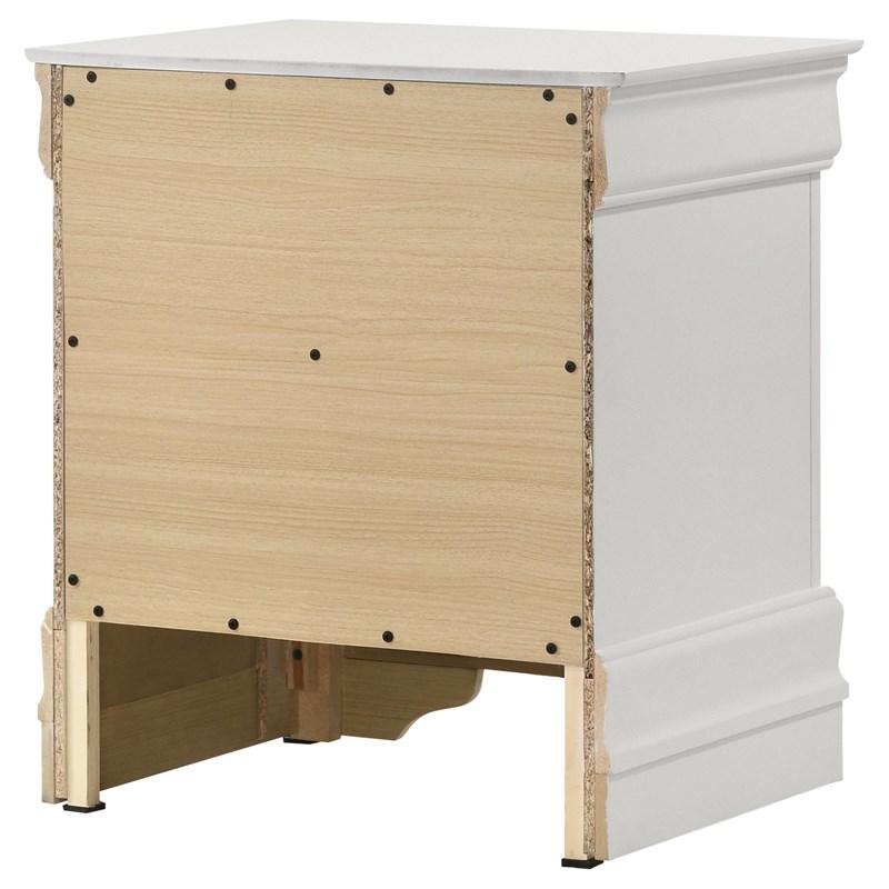 Large Picture of Coaster Furniture Louis Philippe 202442 2-Drawer Nightstand Bedside Table - White