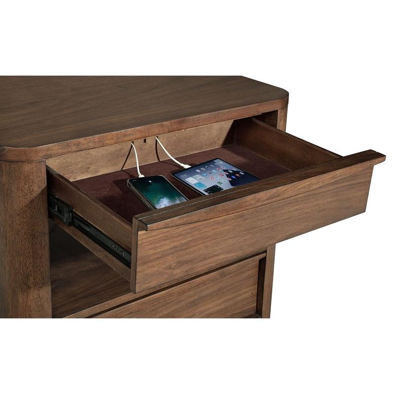 Large Picture of Coaster Furniture Maderia 223322 2-Drawer Nightstand Bedside Table - Walnut