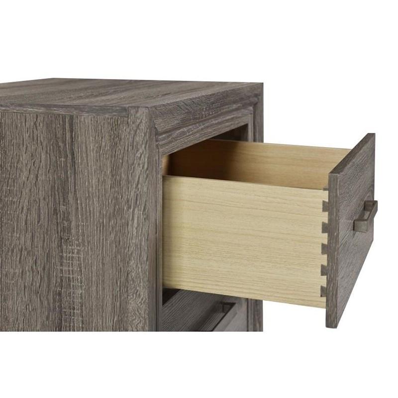 Large Picture of Coaster Furniture Wright 223342 2-Drawer Nightstand Bedside Table - Brown Oak