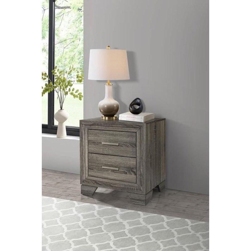 Large Picture of Coaster Furniture Wright 223342 2-Drawer Nightstand Bedside Table - Brown Oak