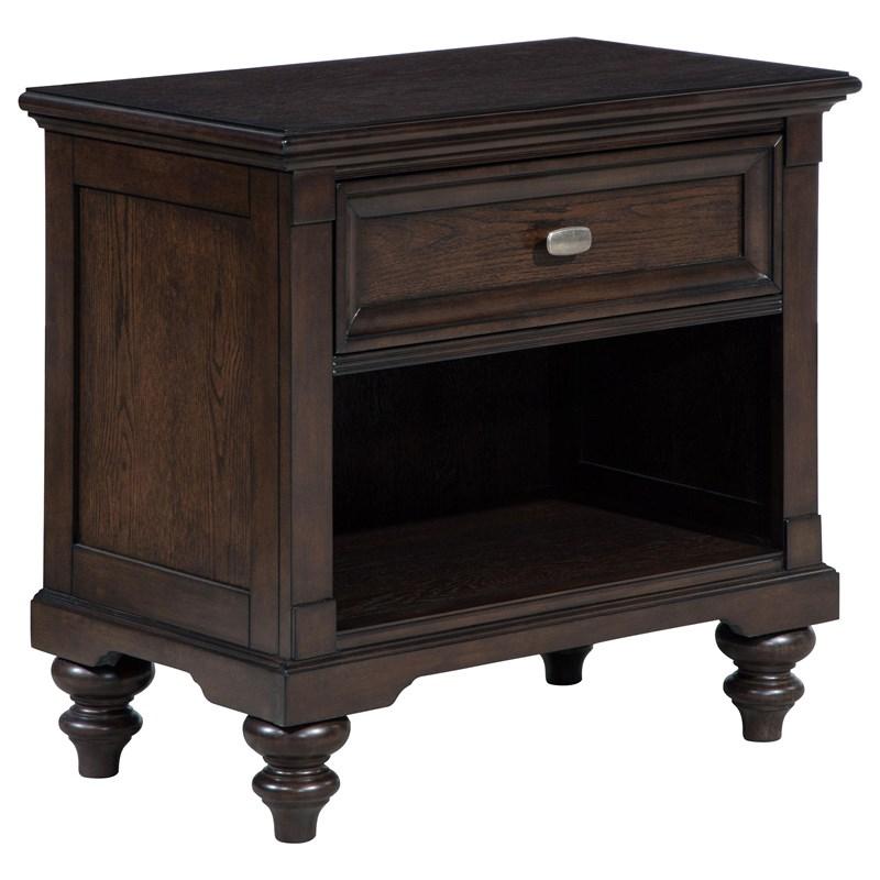 Coaster Furniture Andover 223632 1-Drawer Nightstand Bedside Table - Dark Oak