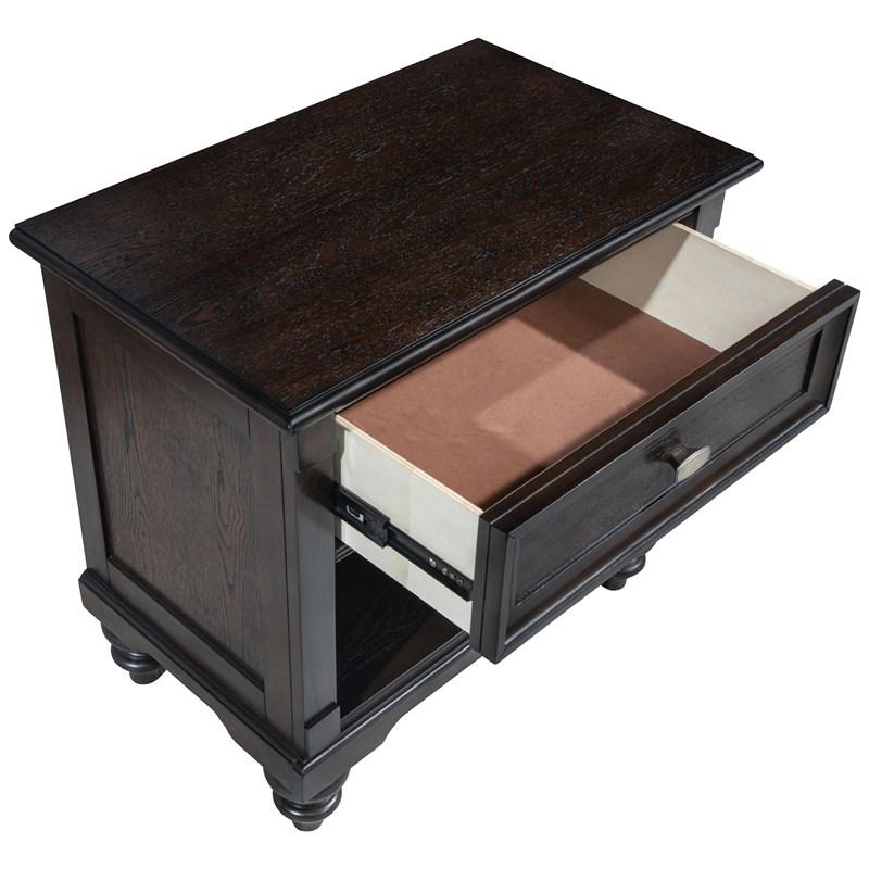 Large Picture of Coaster Furniture Andover 223632 1-Drawer Nightstand Bedside Table - Dark Oak