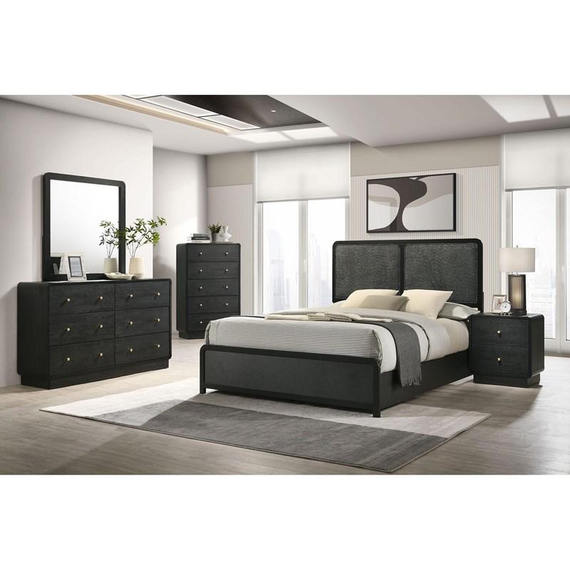Large Picture of Coaster Furniture Cavelle 223662 2-Drawer Nightstand Bedside Table - Black