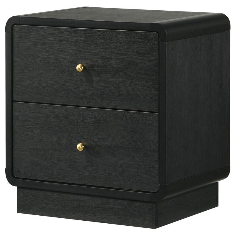 Large Picture of Coaster Furniture Cavelle 223662 2-Drawer Nightstand Bedside Table - Black