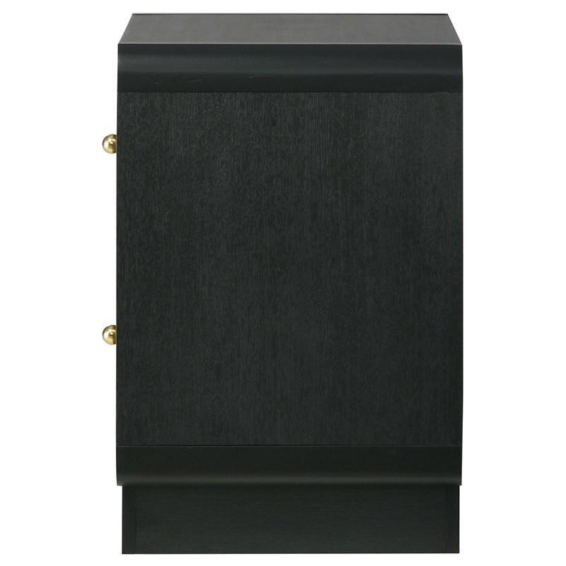 Large Picture of Coaster Furniture Cavelle 223662 2-Drawer Nightstand Bedside Table - Black