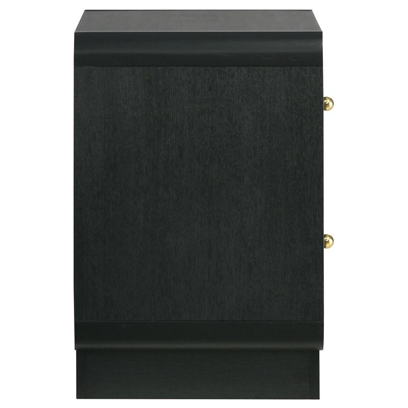 Large Picture of Coaster Furniture Cavelle 223662 2-Drawer Nightstand Bedside Table - Black
