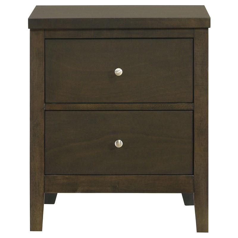 Large Picture of Coaster Furniture Wilkes 224422 2-Drawer Nightstand Bedside Table - Dark Cocoa