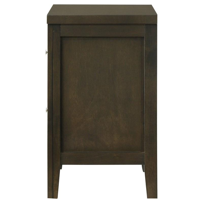 Large Picture of Coaster Furniture Wilkes 224422 2-Drawer Nightstand Bedside Table - Dark Cocoa