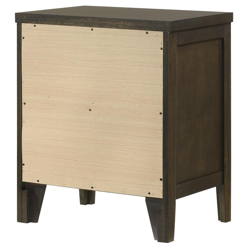 Large Picture of Coaster Furniture Wilkes 224422 2-Drawer Nightstand Bedside Table - Dark Cocoa
