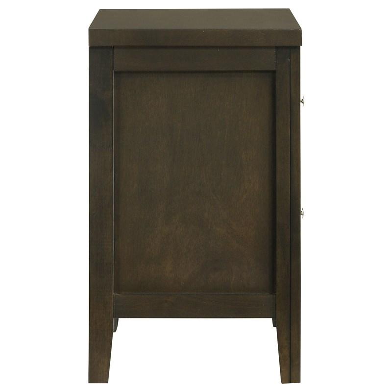 Large Picture of Coaster Furniture Wilkes 224422 2-Drawer Nightstand Bedside Table - Dark Cocoa