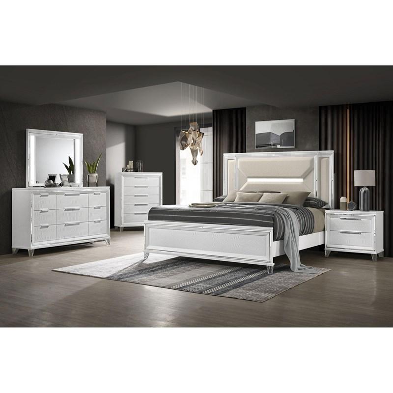 Large Picture of Coaster Furniture Marmore 224963 9-Drawer Dresser Cabinet - White