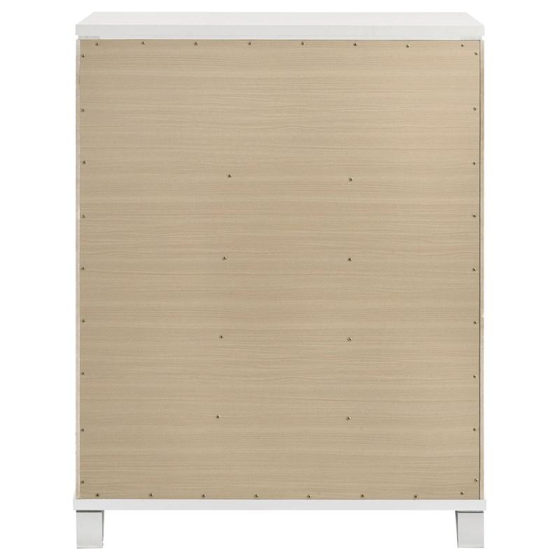 Large Picture of Coaster Furniture Marmore 224965 5-Drawer Bedroom Chest of Drawers - White