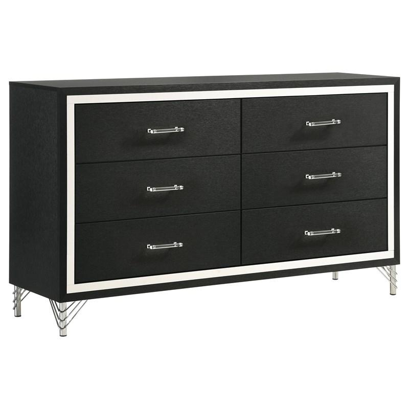 Coaster Furniture Lucia 224993 6-Drawer Dresser Cabinet - Black