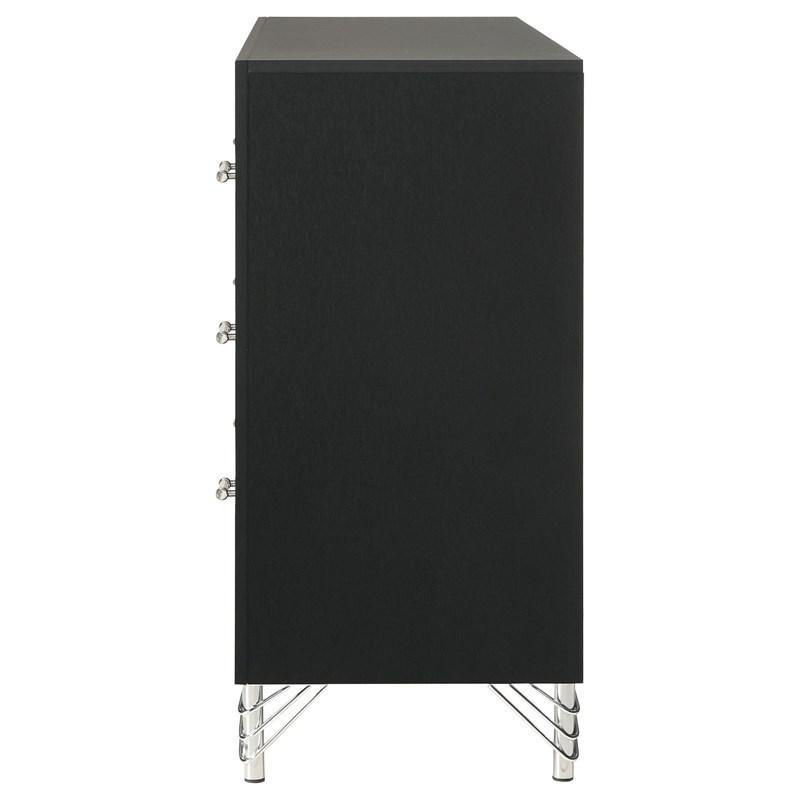 Large Picture of Coaster Furniture Lucia 224993 6-Drawer Dresser Cabinet - Black