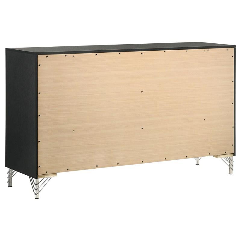 Large Picture of Coaster Furniture Lucia 224993 6-Drawer Dresser Cabinet - Black