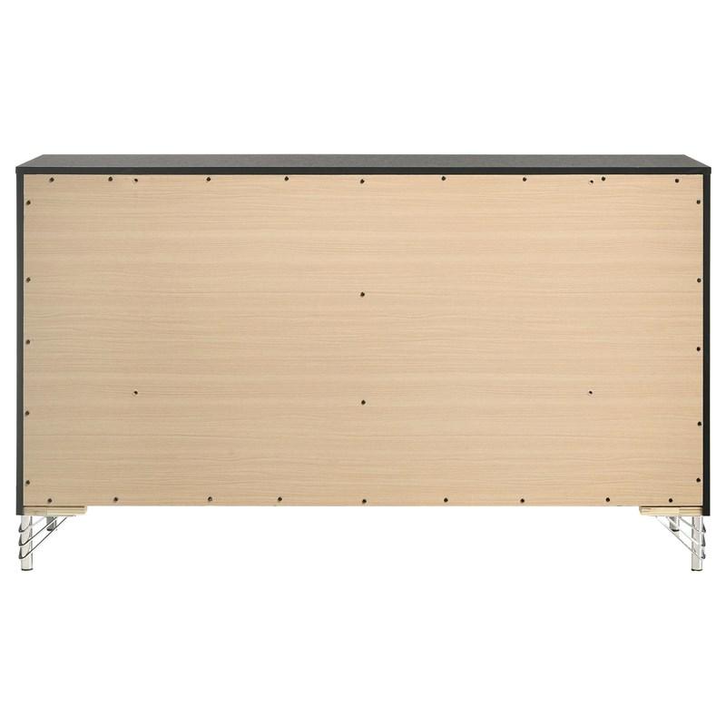 Large Picture of Coaster Furniture Lucia 224993 6-Drawer Dresser Cabinet - Black