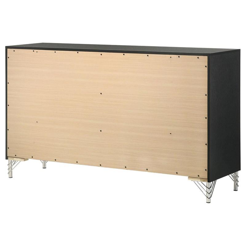Large Picture of Coaster Furniture Lucia 224993 6-Drawer Dresser Cabinet - Black