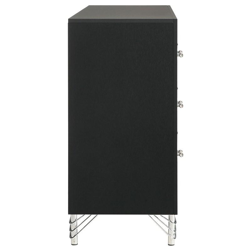 Large Picture of Coaster Furniture Lucia 224993 6-Drawer Dresser Cabinet - Black