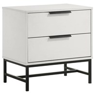 Coaster Furniture Sonora 224862 2-Drawer Nightstand Bedside Table - White (Nightstands - 2 Drawers)
