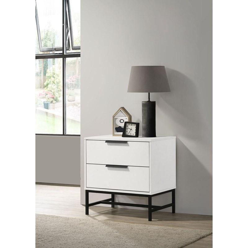 Large Picture of Coaster Furniture Sonora 224862 2-Drawer Nightstand Bedside Table - White