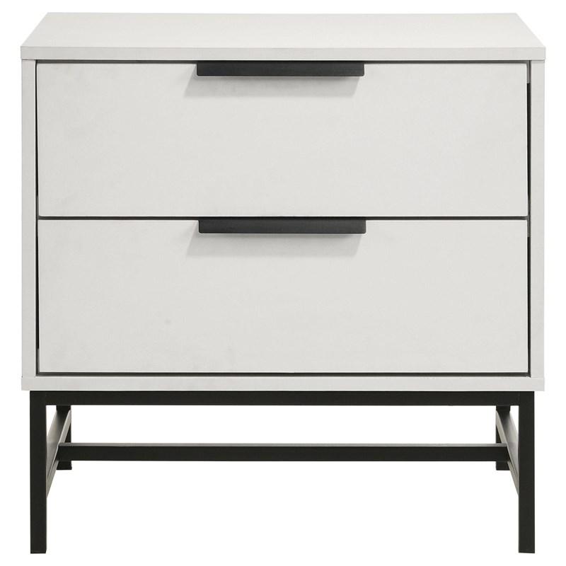 Large Picture of Coaster Furniture Sonora 224862 2-Drawer Nightstand Bedside Table - White