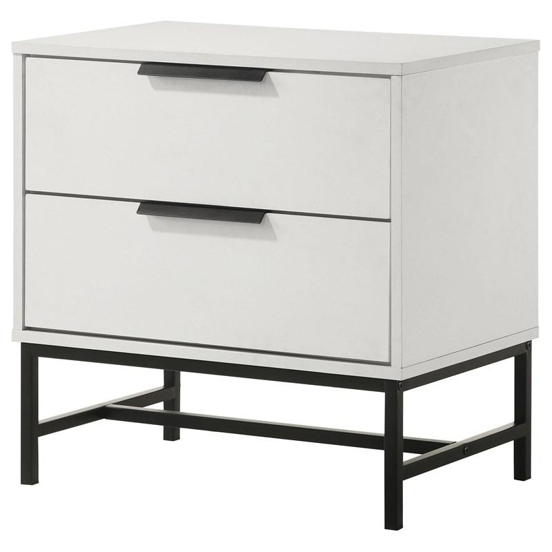 Large Picture of Coaster Furniture Sonora 224862 2-Drawer Nightstand Bedside Table - White