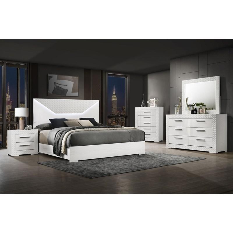 Large Picture of Coaster Furniture Ives 224942 2-Drawer Nightstand Bedside Table - White High Gloss