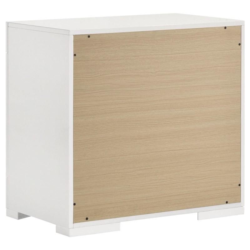 Large Picture of Coaster Furniture Ives 224942 2-Drawer Nightstand Bedside Table - White High Gloss